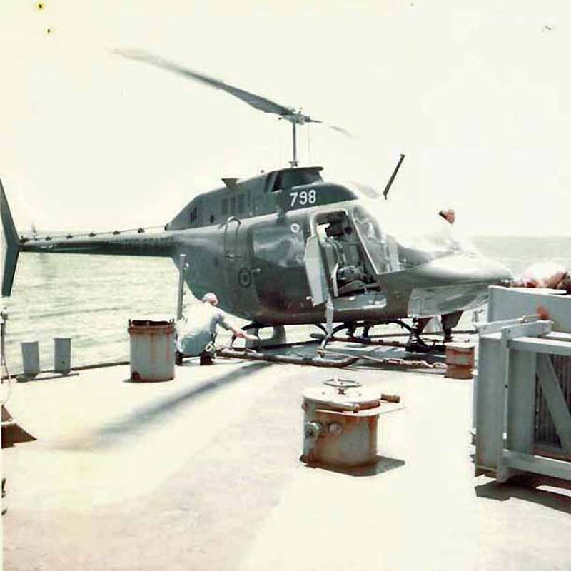 1972 Huey Helo on Fantail